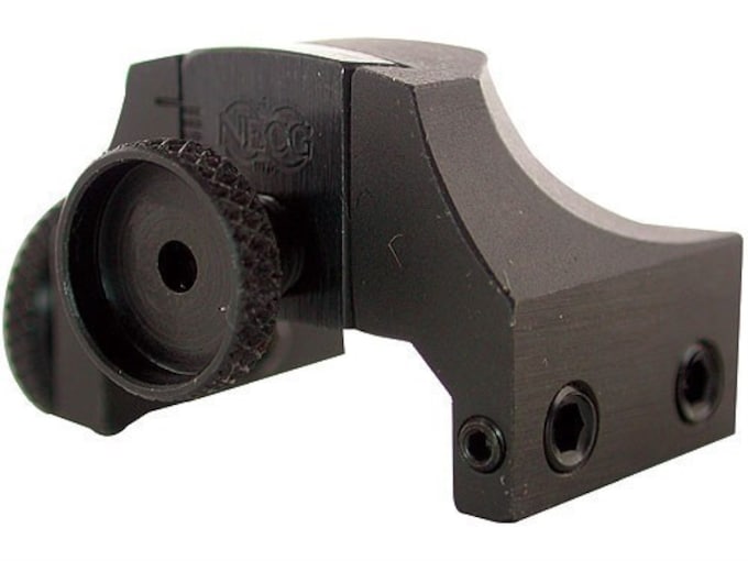 NECG Rear Peep Sight WeaverStyle Base Adjustable Steel Blue For Sale